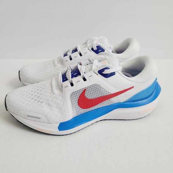 NEW Nike Air Zoom Vomero 16 Running Shoes FJ3995-100 SIze 7 White Red Blue